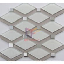 Rhombus Water Jet Glass Mosaic Tiles (CFW56)